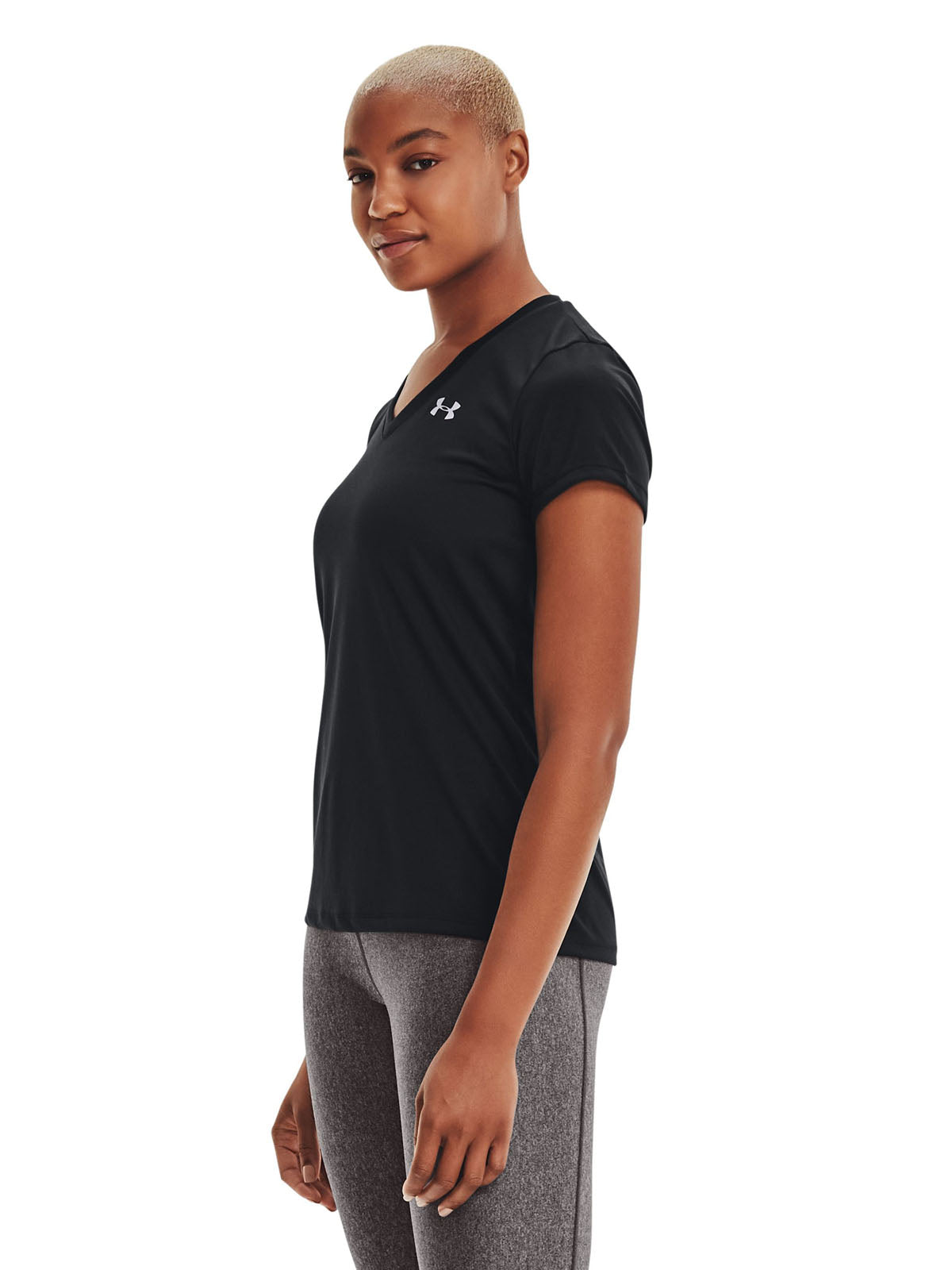 Polera cuello V Tech™ Solid para mujer Under Armour