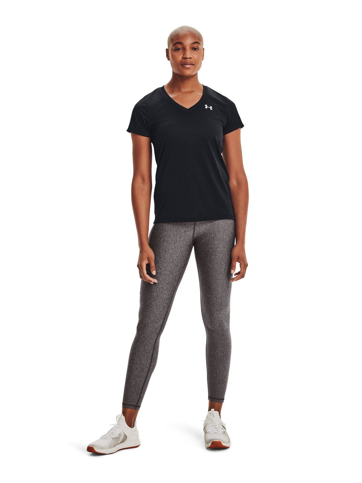 Polera cuello V Tech™ Solid para mujer Under Armour