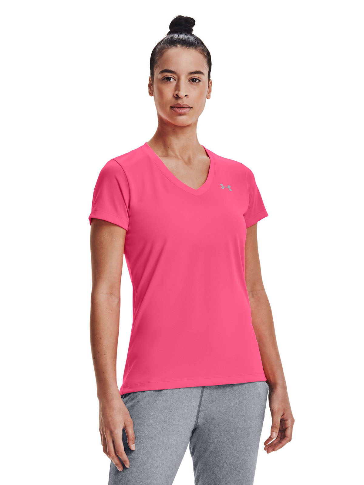 Polera cuello V Tech™ Solid para mujer Under Armour