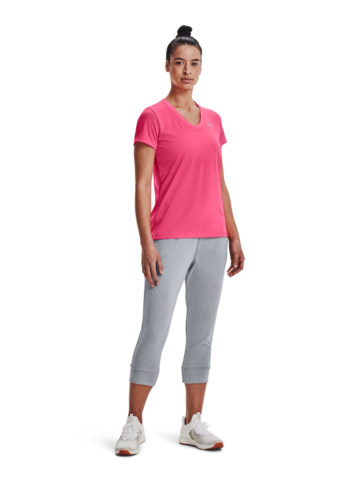 Polera cuello V Tech™ Solid para mujer Under Armour