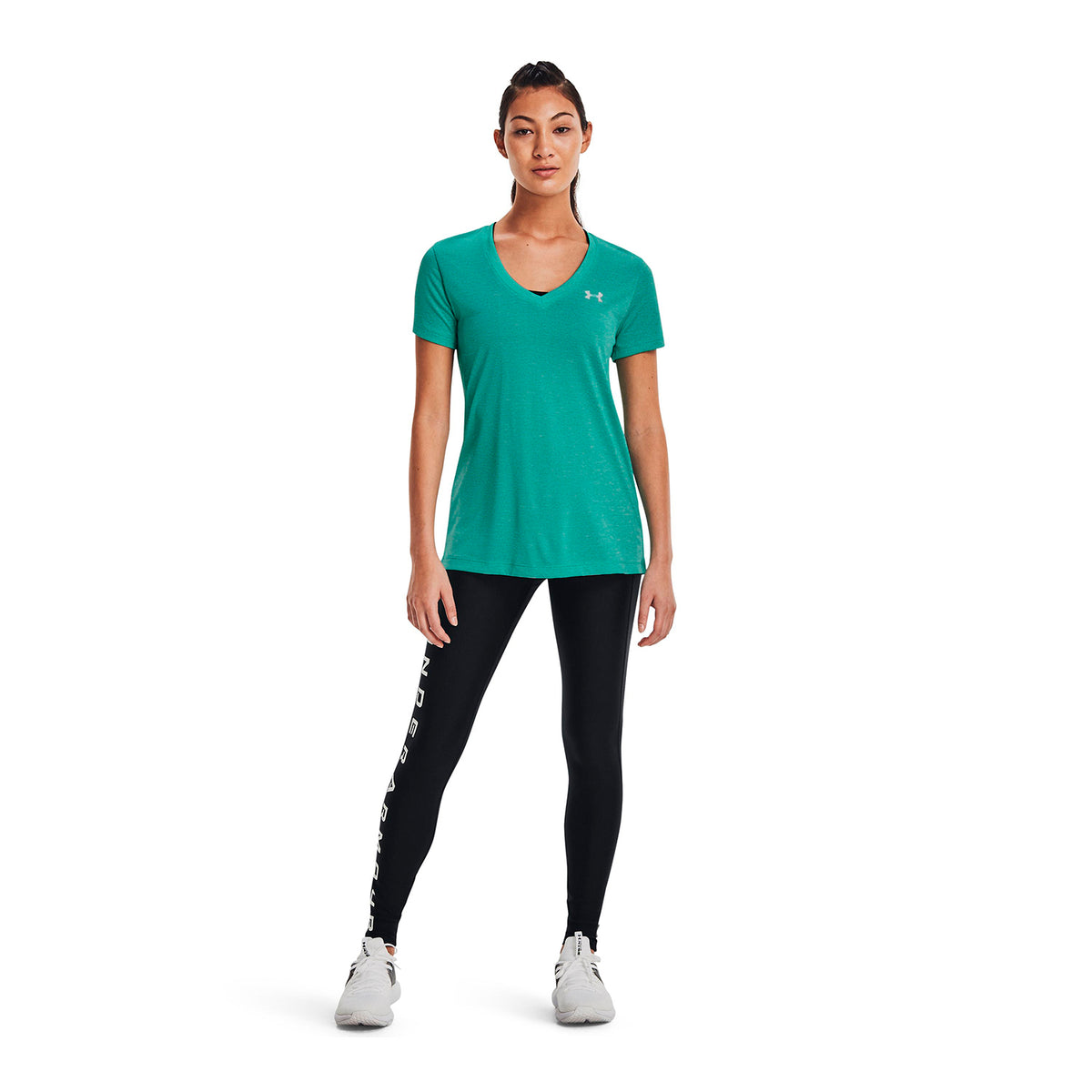 Polera cuello en V UA Twist Tech™ para Mujer