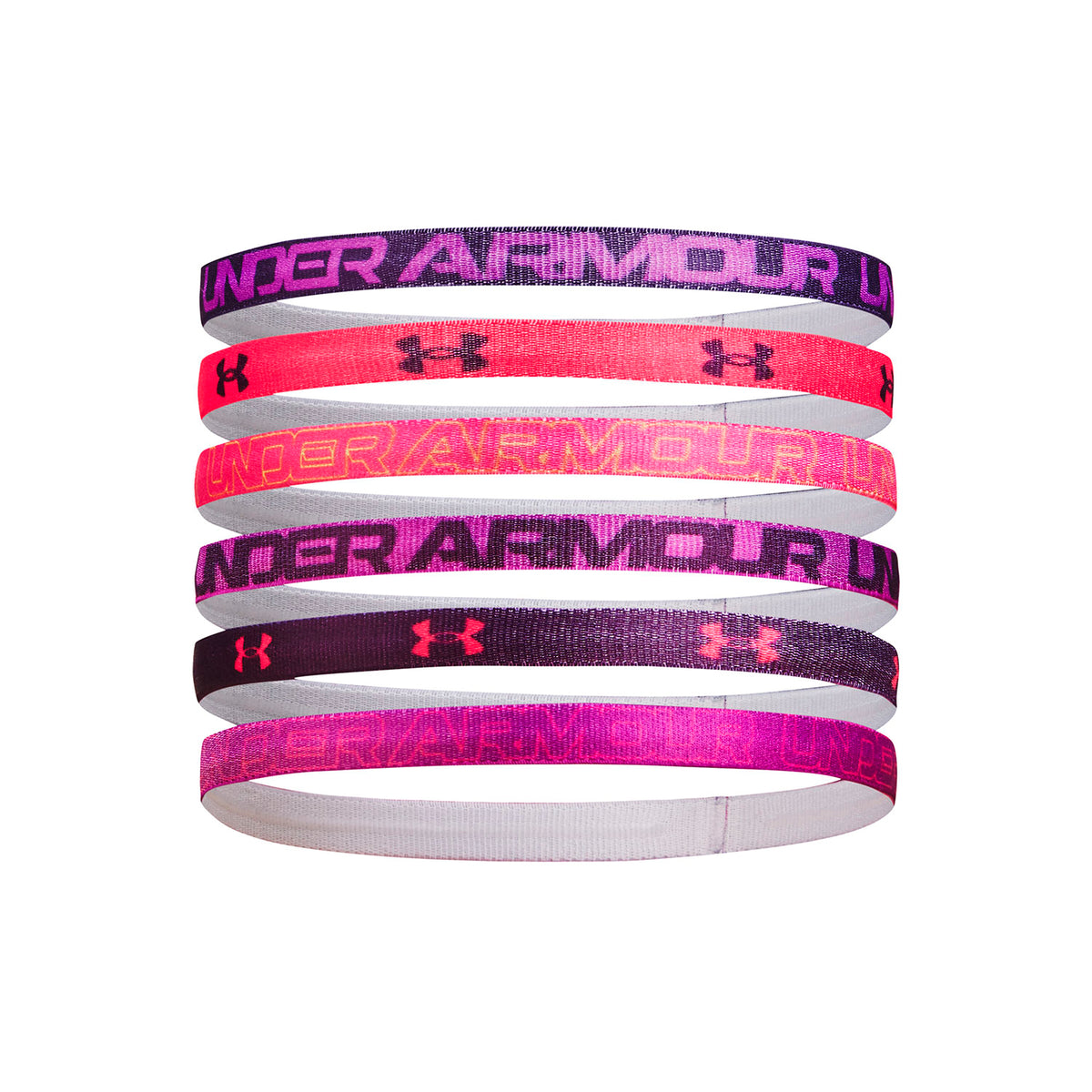 Cintillo para la cabeza UA Graphic para niñas 6-Pack