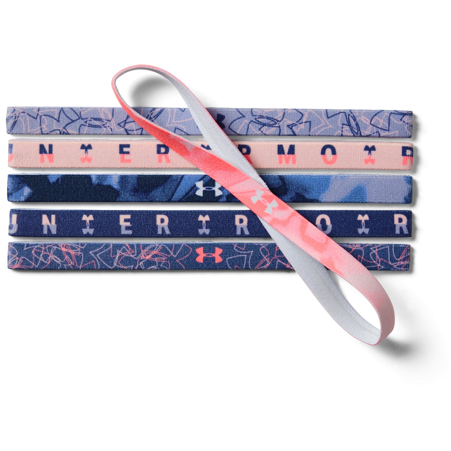 Cintillo para la cabeza UA Graphic para niñas 6-Pack