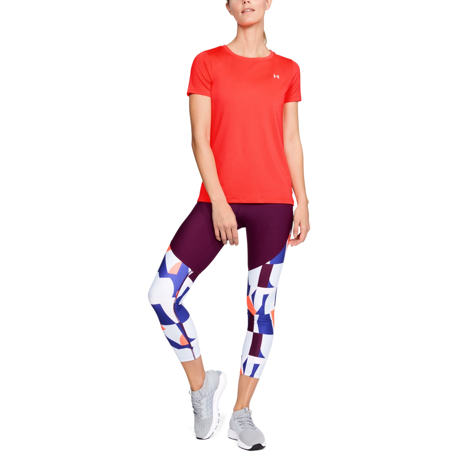 Polera de manga corta UA HeatGear® Armour para mujer