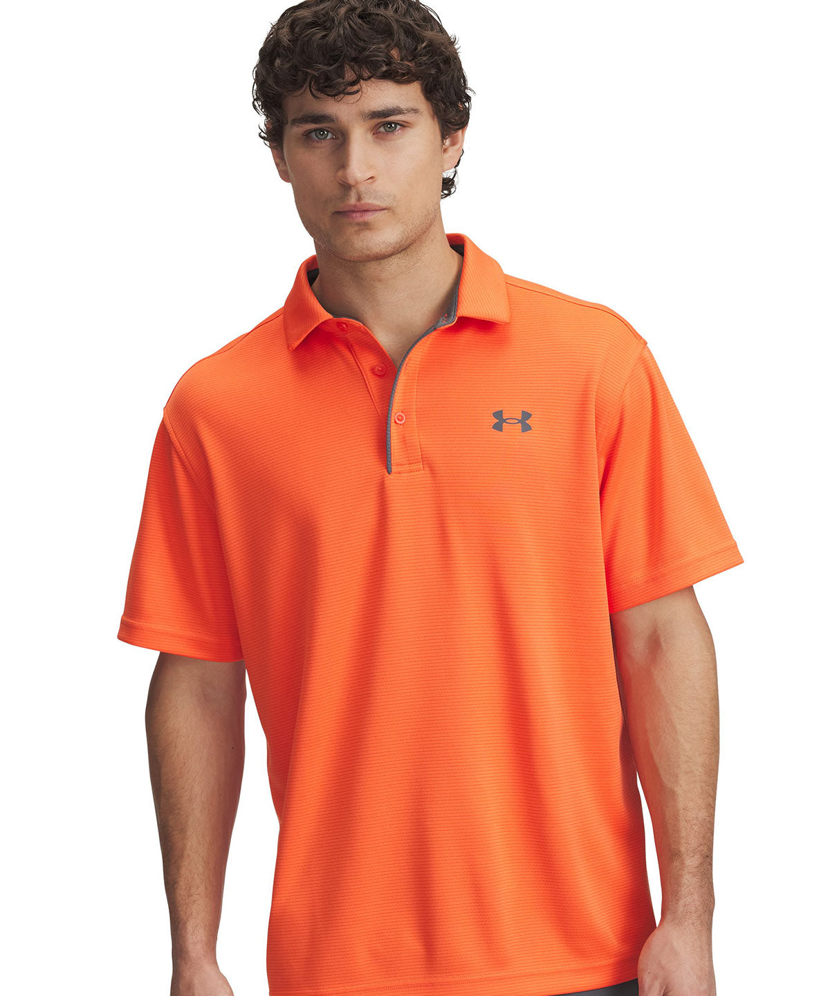 Polo manga corta Under Armour tech naranjo para hombre