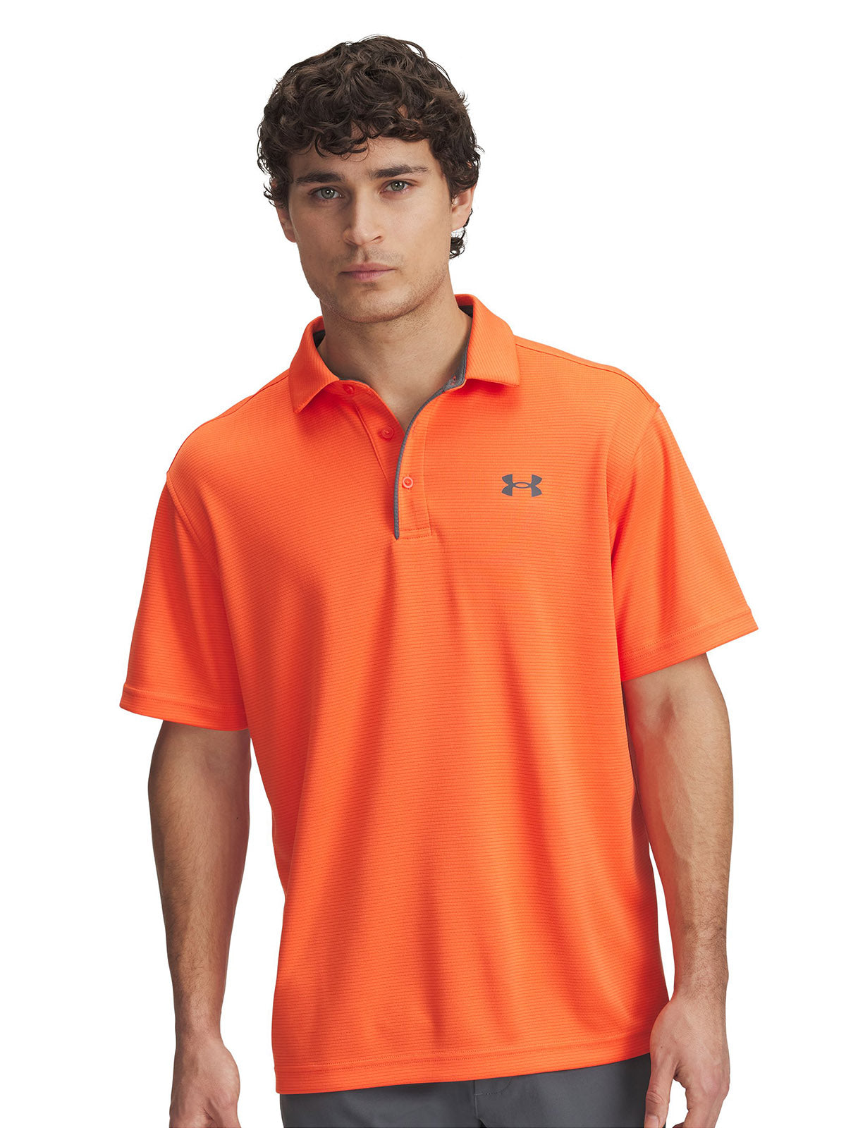 Polo manga corta Under Armour tech naranjo para hombre
