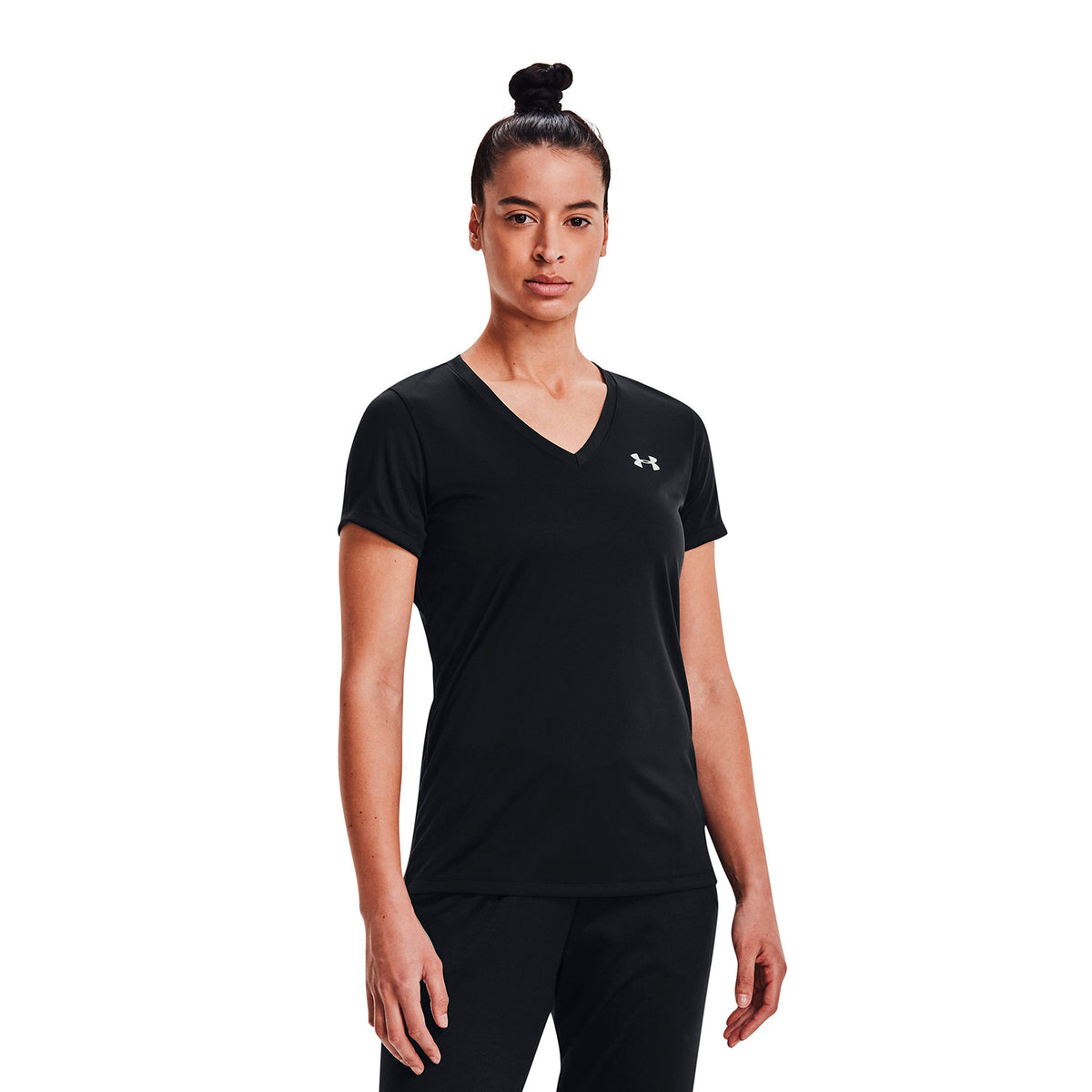 Polera Manga corta UA Velocity V-Neck para Mujer