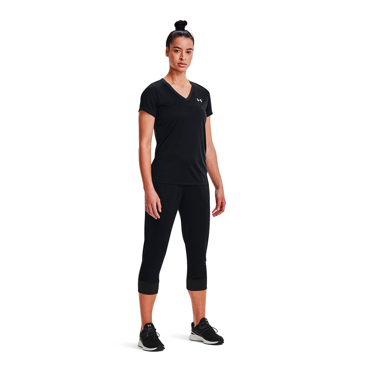 Polera Manga corta UA Velocity V-Neck para Mujer