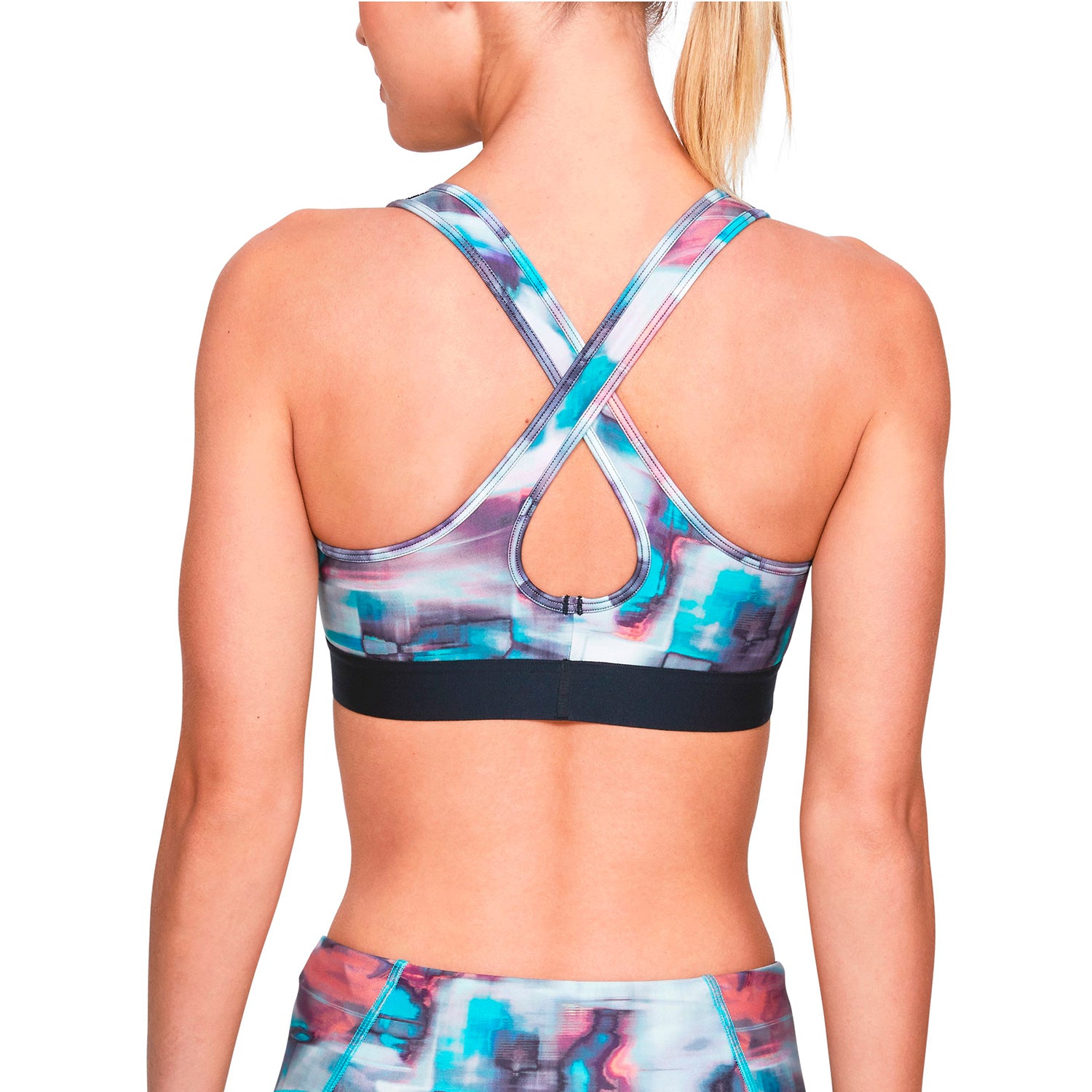 Sostén deportivo estampado Armour® Mid Crossback para Mujer