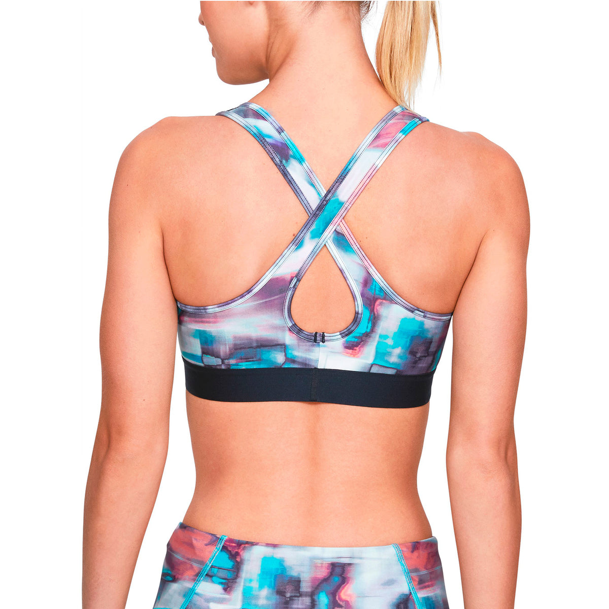 Sostén deportivo estampado Armour® Mid Crossback para Mujer