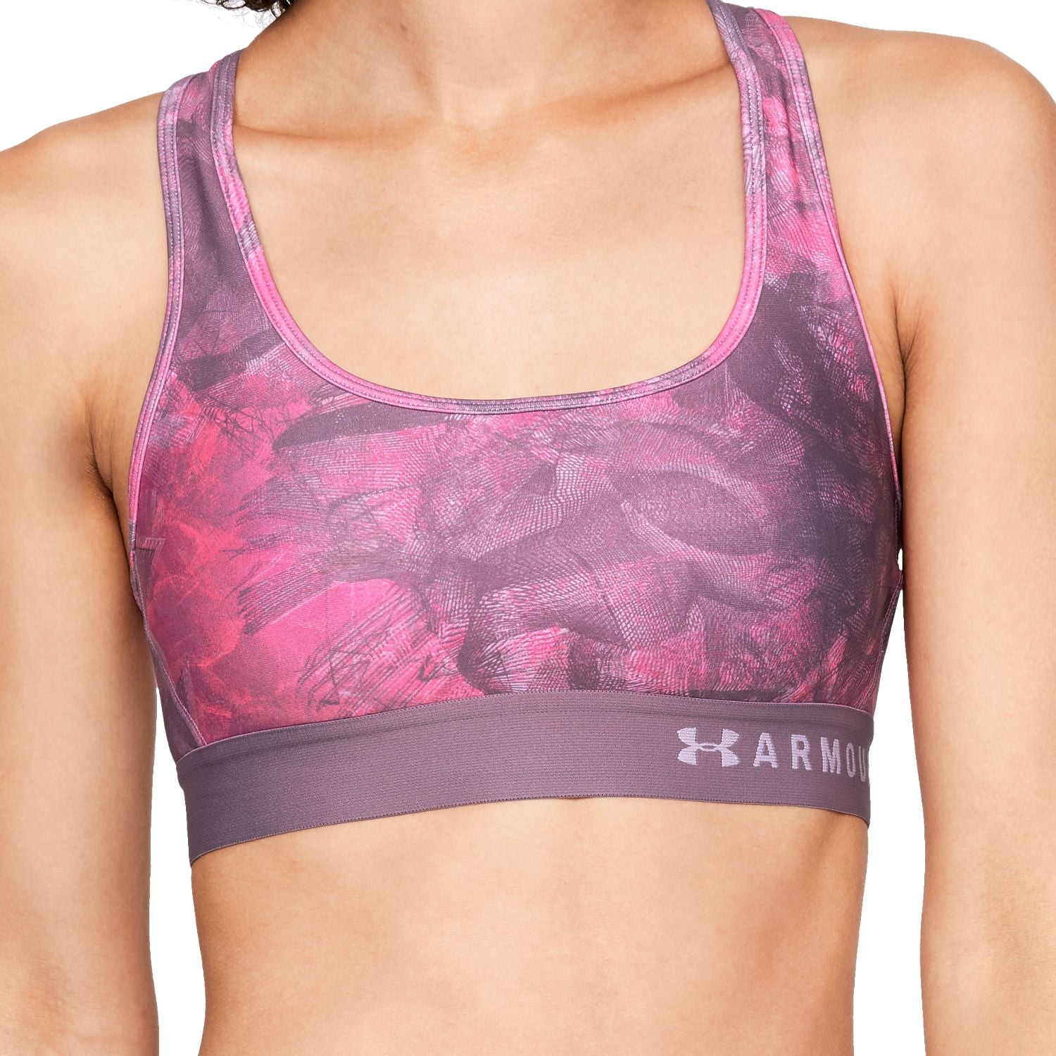 Sostén deportivo estampado Armour® Mid Crossback para Mujer
