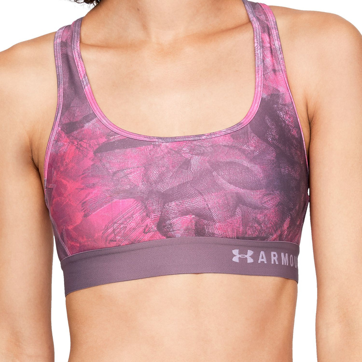 Sostén deportivo estampado Armour® Mid Crossback para Mujer