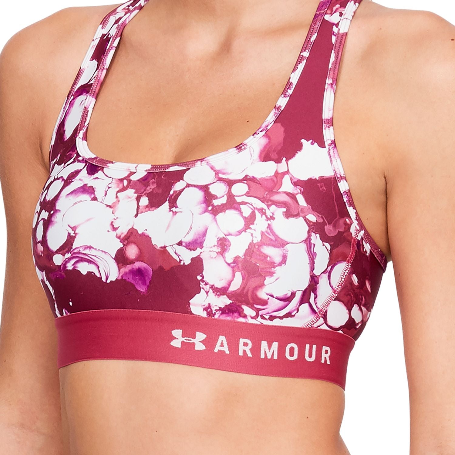 Sostén deportivo estampado Armour® Mid Crossback para Mujer