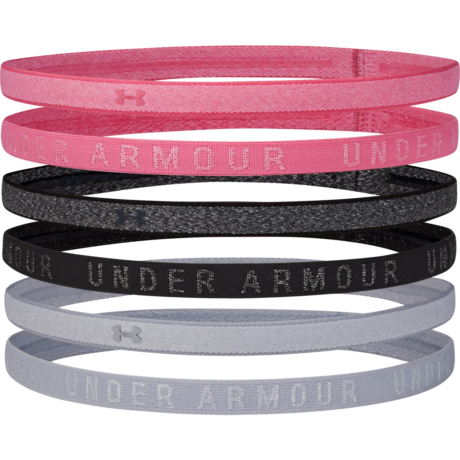 Cintillos UA Heathered Mini para mujer 6-Pack