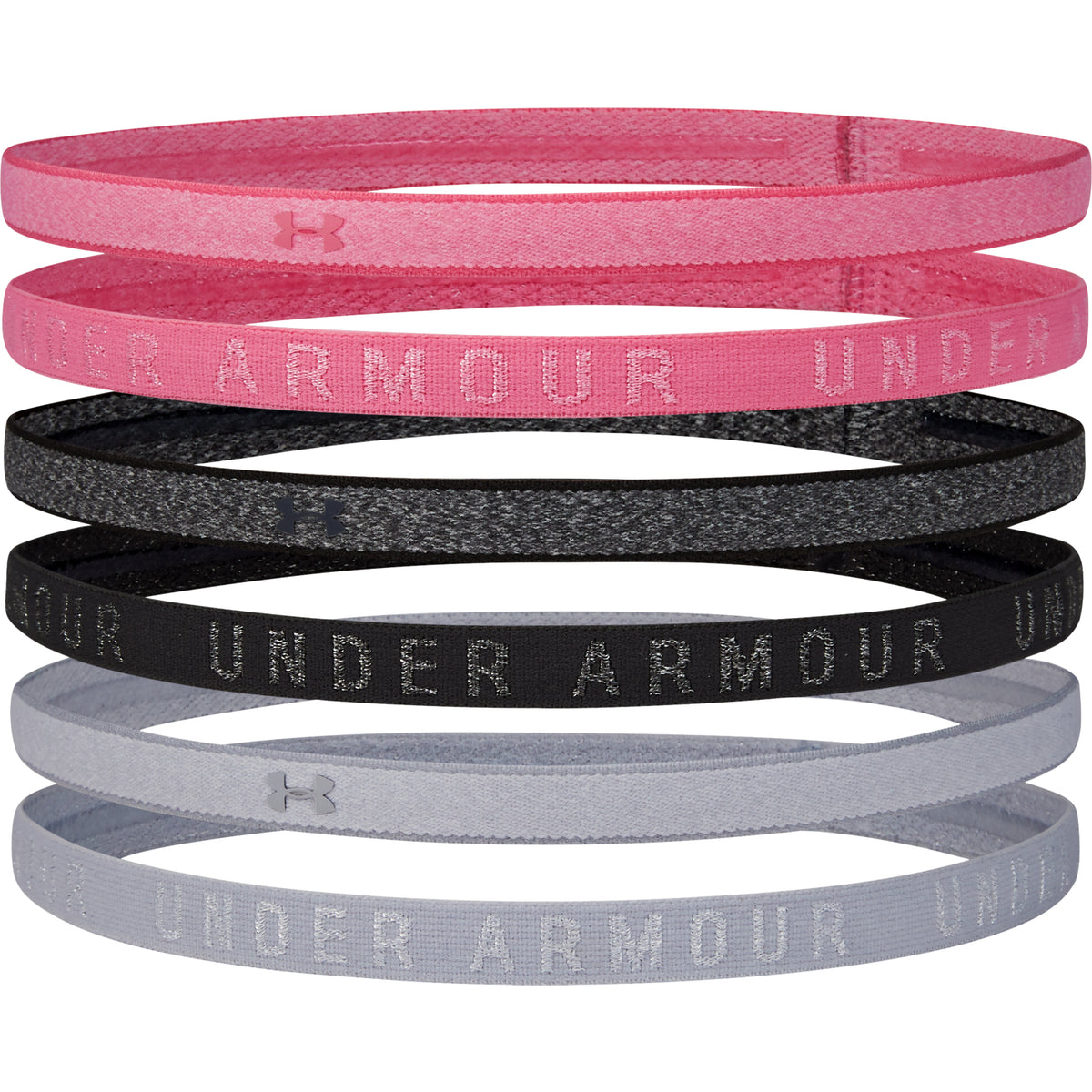Cintillos UA Heathered Mini para mujer 6-Pack