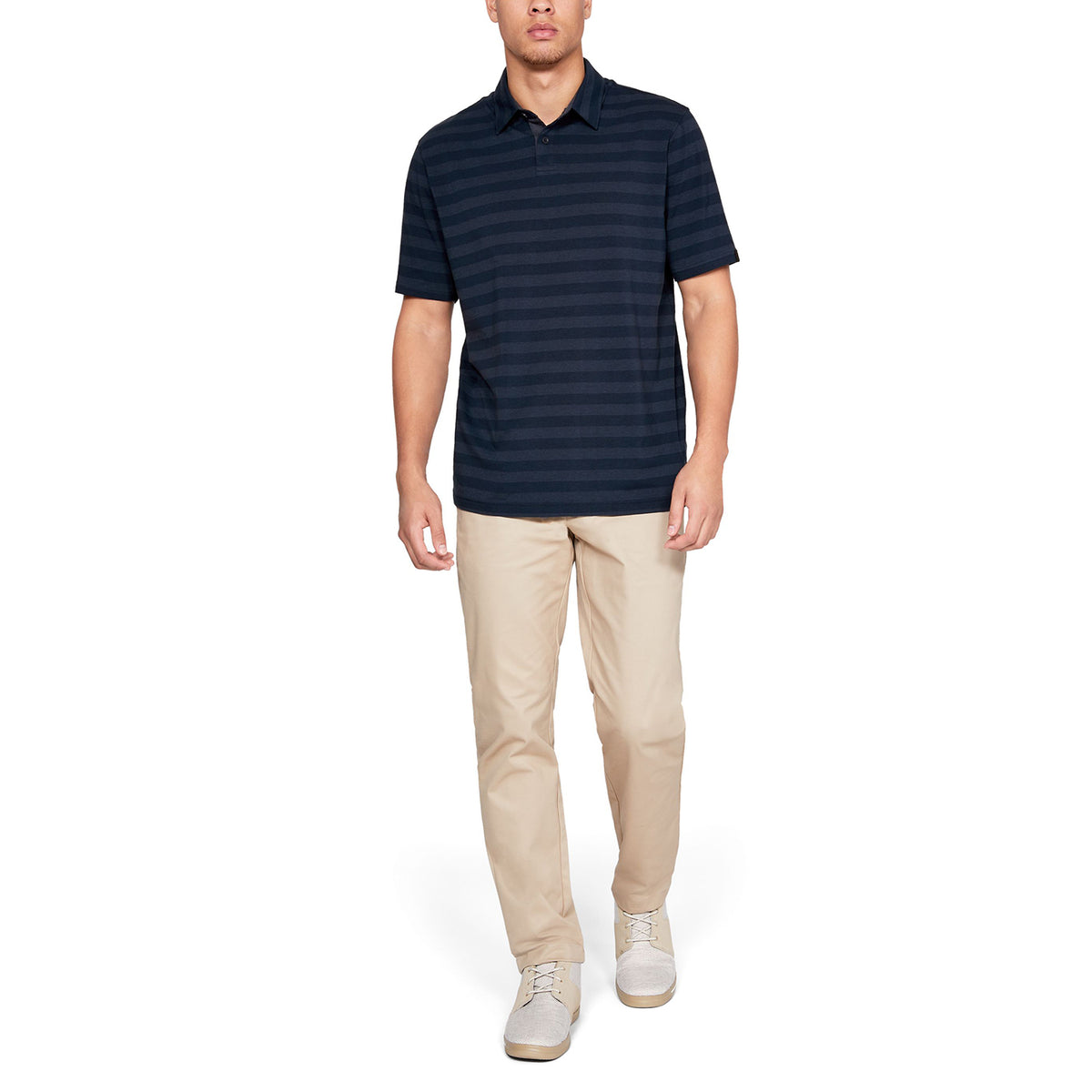 Polera Polo UA Charged Cotton® Scramble Stripe para Hombre
