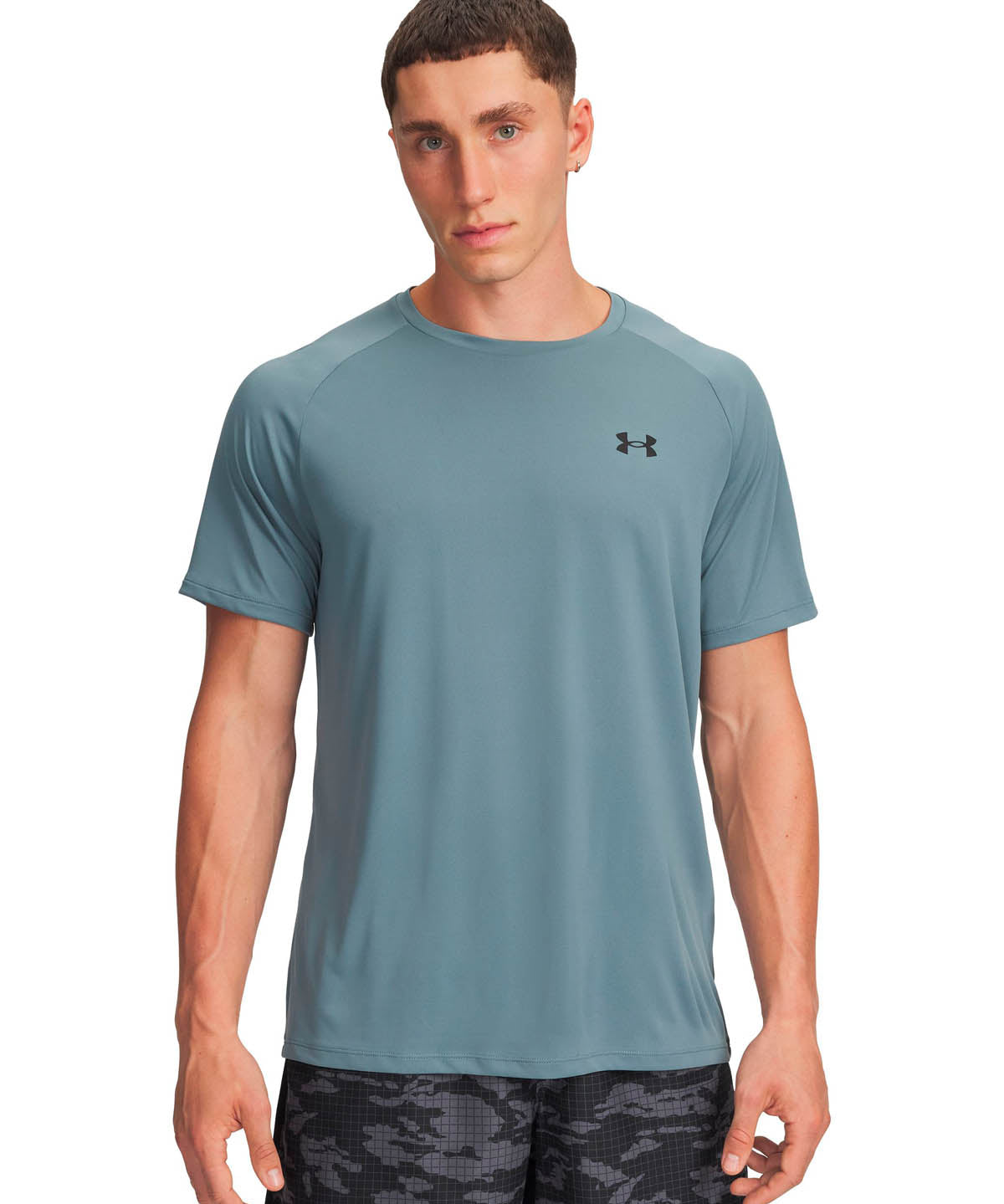 Polera manga corta de entrenamiento para hombre Tech 2.0 azul Under Armour