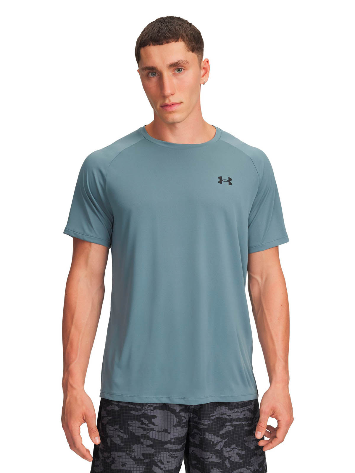 Polera manga corta de entrenamiento para hombre Tech 2.0 azul Under Armour