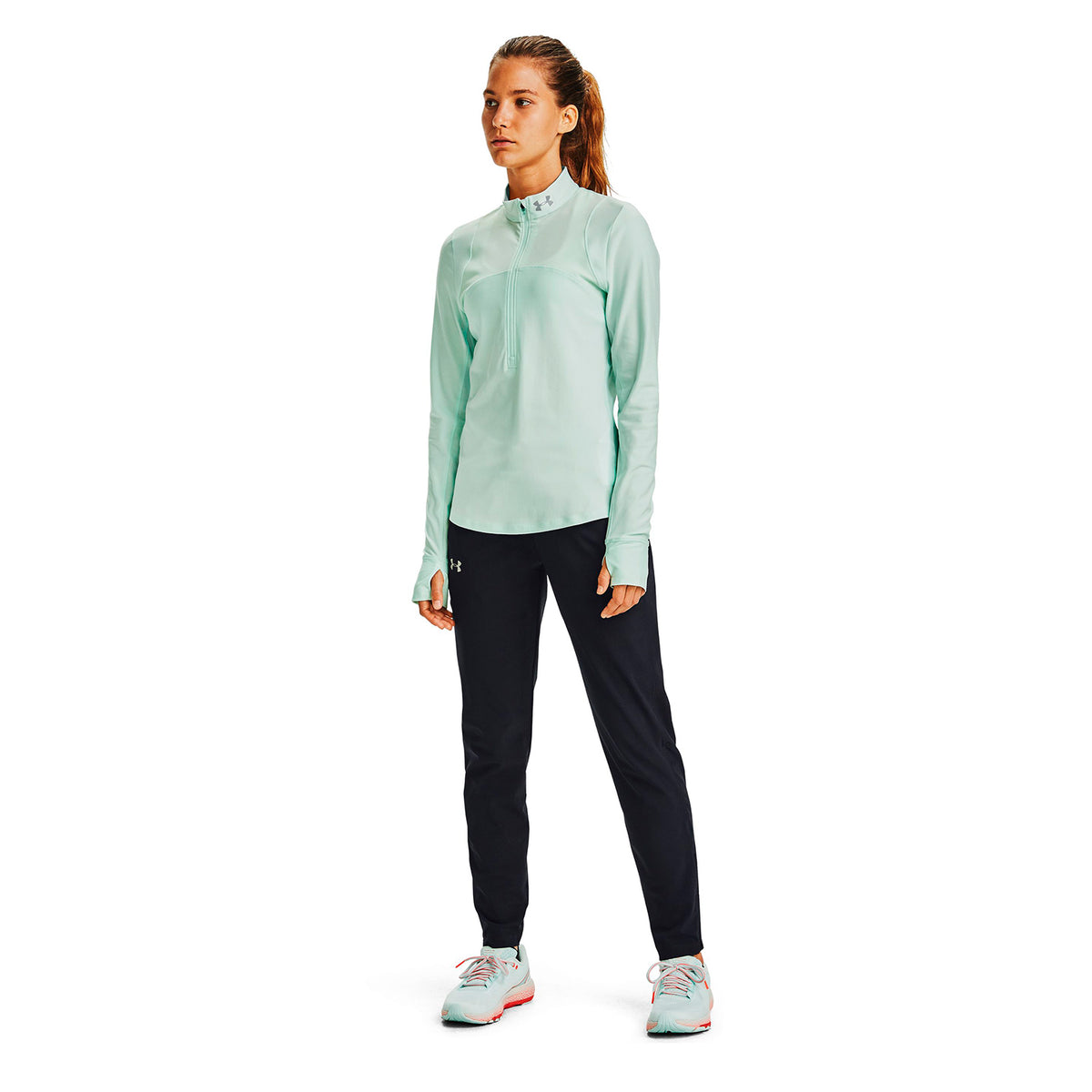 Polerón UA Qualifier ½ con cierre para mujer