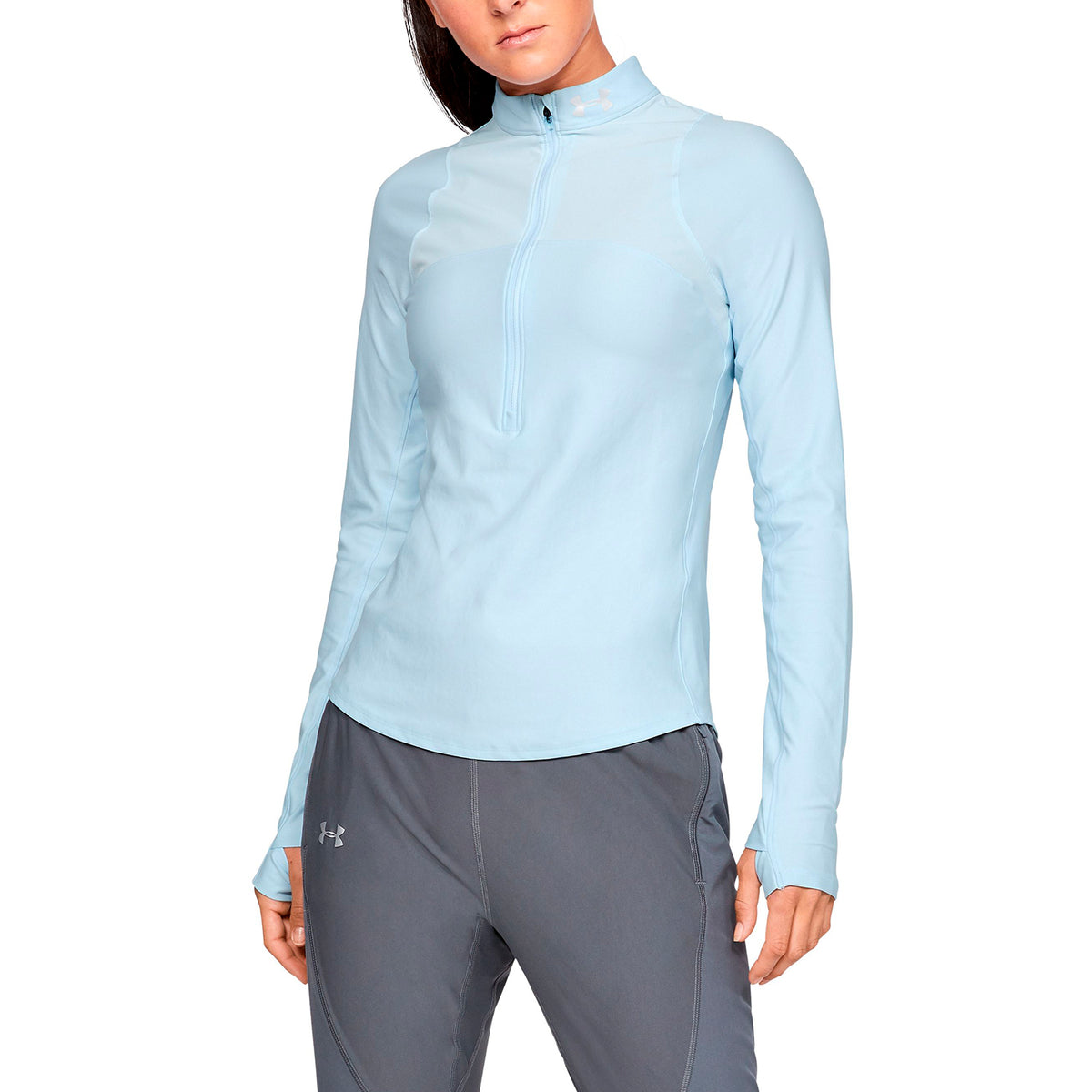 Polerón UA Qualifier ½ con cierre para mujer