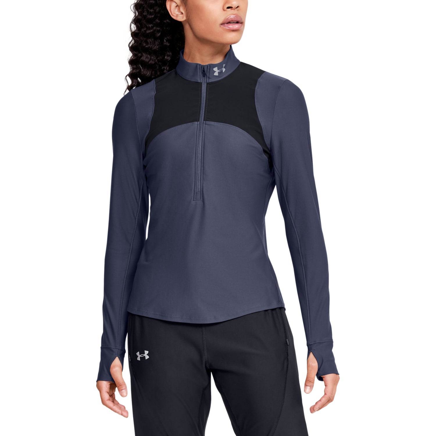 Polerón UA Qualifier ½ con cierre para mujer