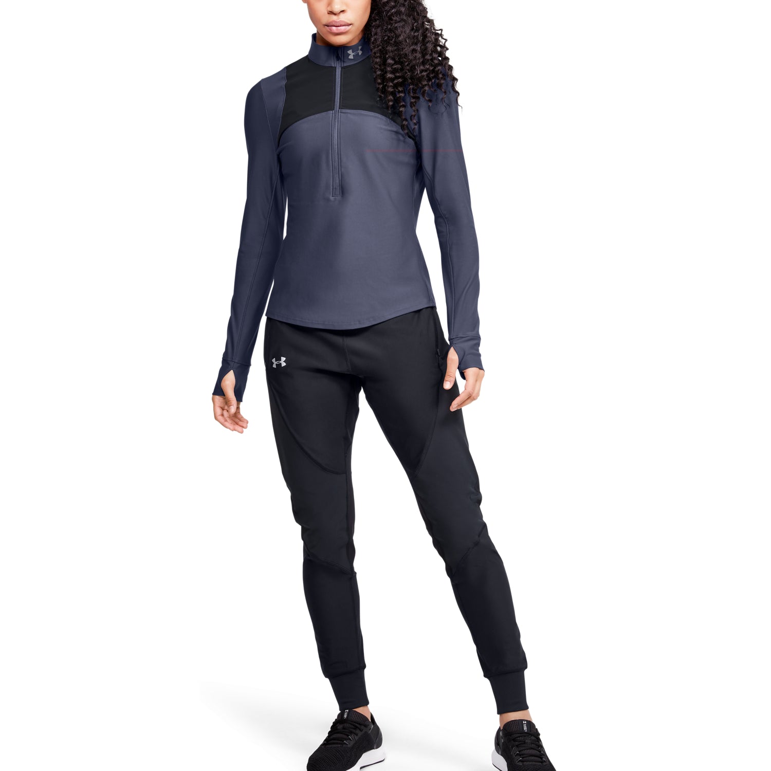 Polerón UA Qualifier ½ con cierre para mujer