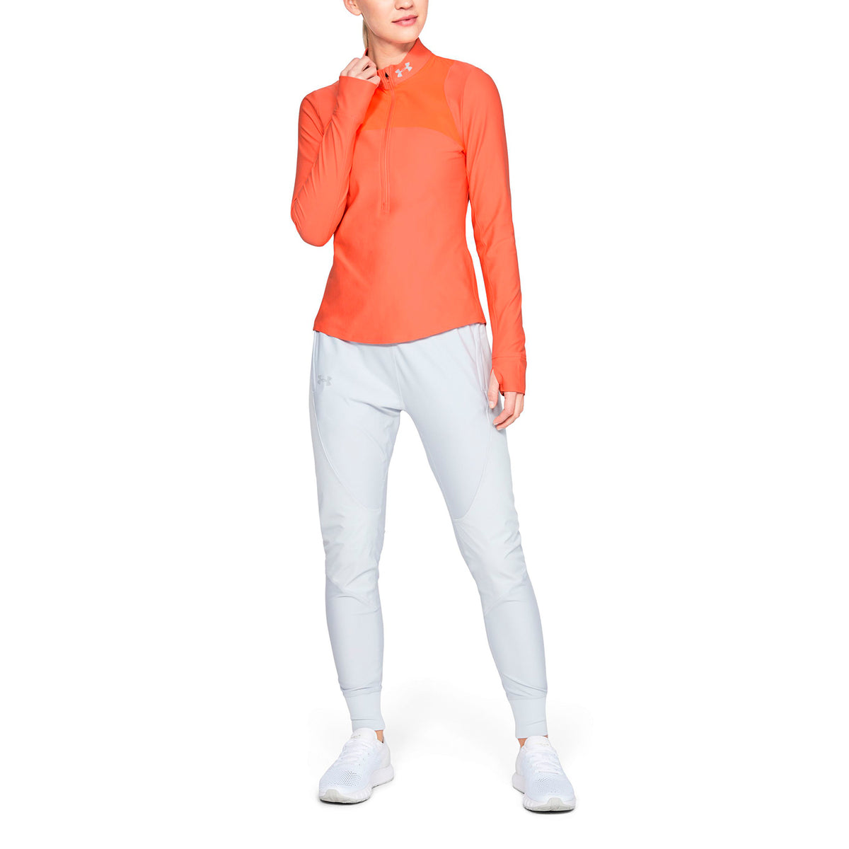 Polerón UA Qualifier ½ con cierre para mujer