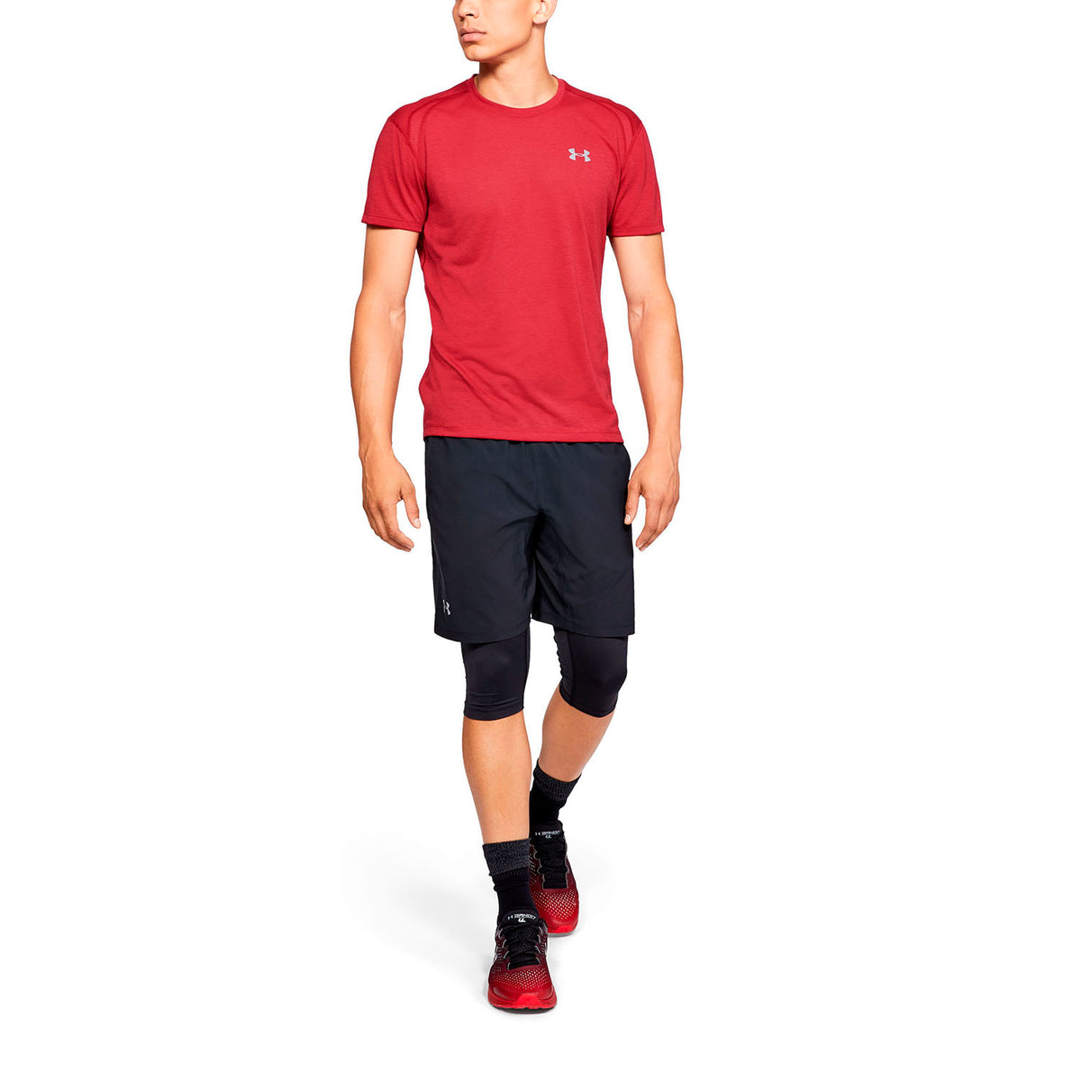 Polera Manga Corta UA Streaker para Hombre