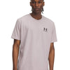 Polera manga corta Under Armour Leftchest gris para hombre