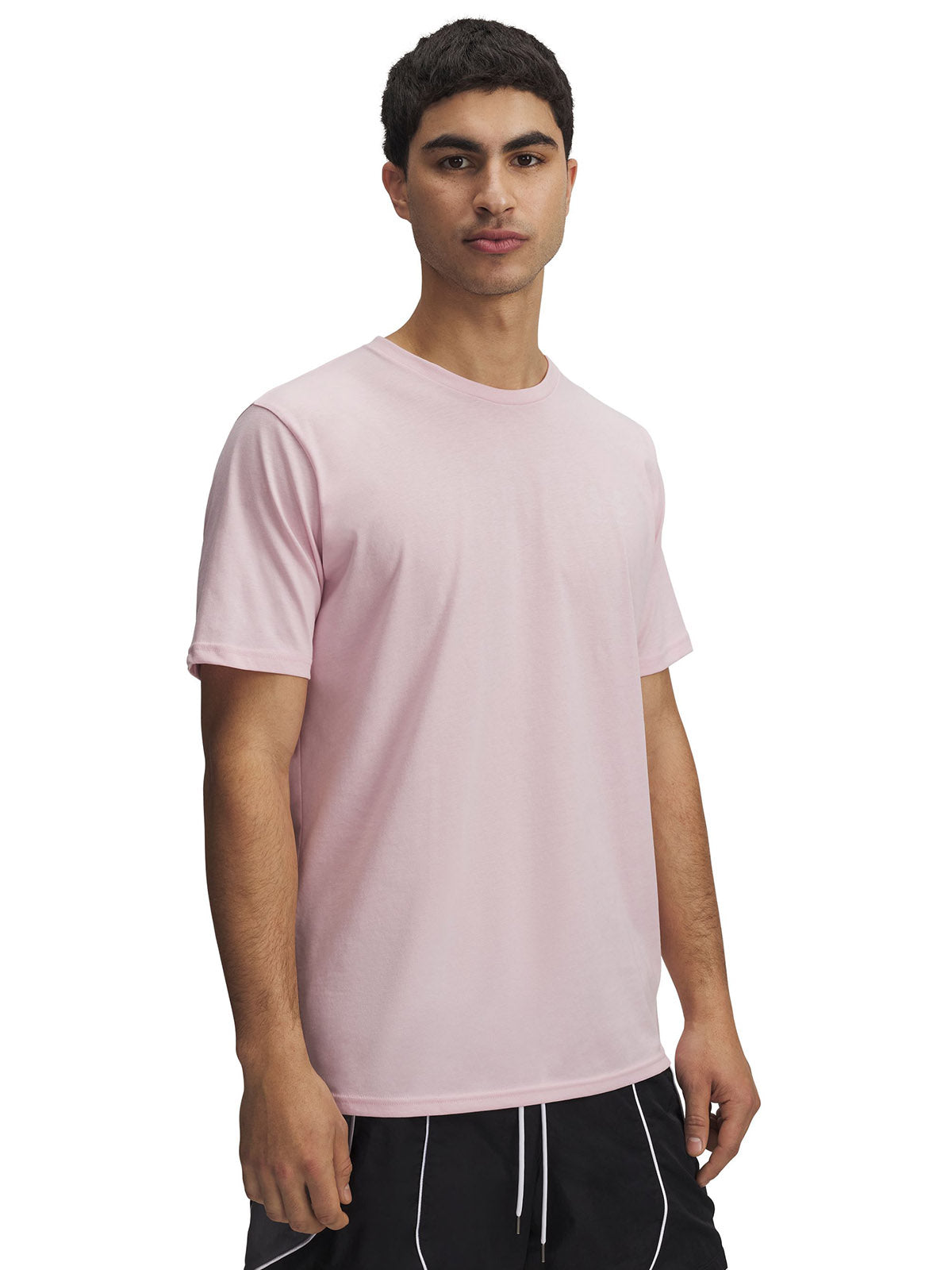 Polera manga corta Under Armour Leftchest rosado para hombre