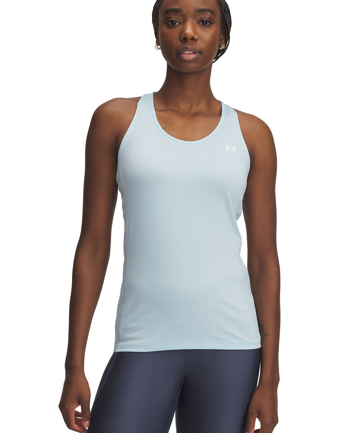 Polera sin mangas Heatgear armour racer azul para mujer Under Armour
