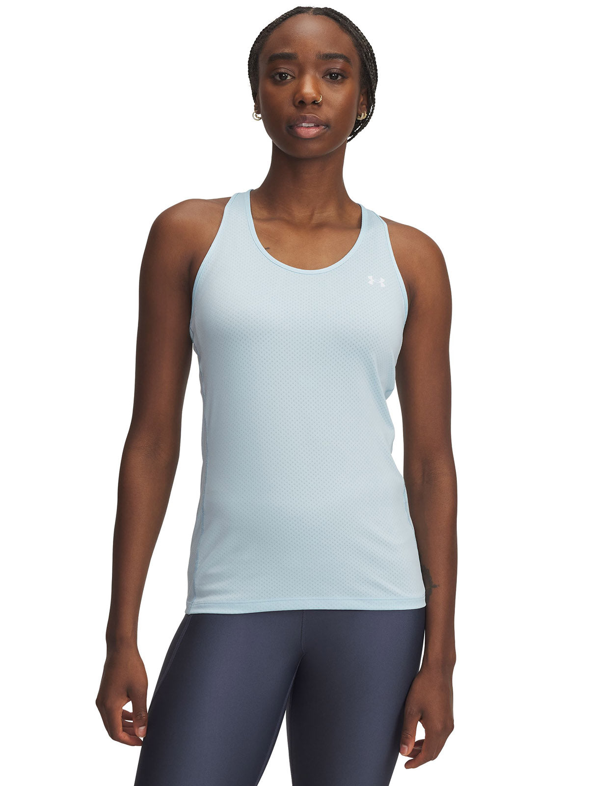Polera sin mangas Heatgear armour racer azul para mujer Under Armour