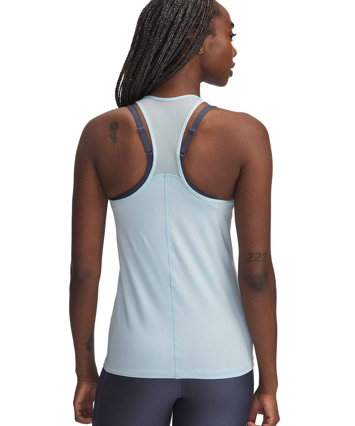 Polera sin mangas Heatgear armour racer azul para mujer Under Armour