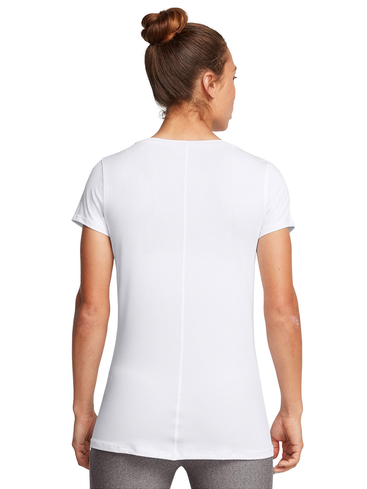 Polera manga corta Heatgear armour blanco para mujer Under Armour