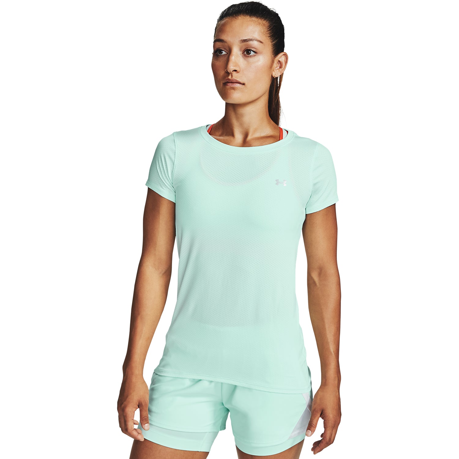 Polera manga corta HeatGear Under Armour para mujer