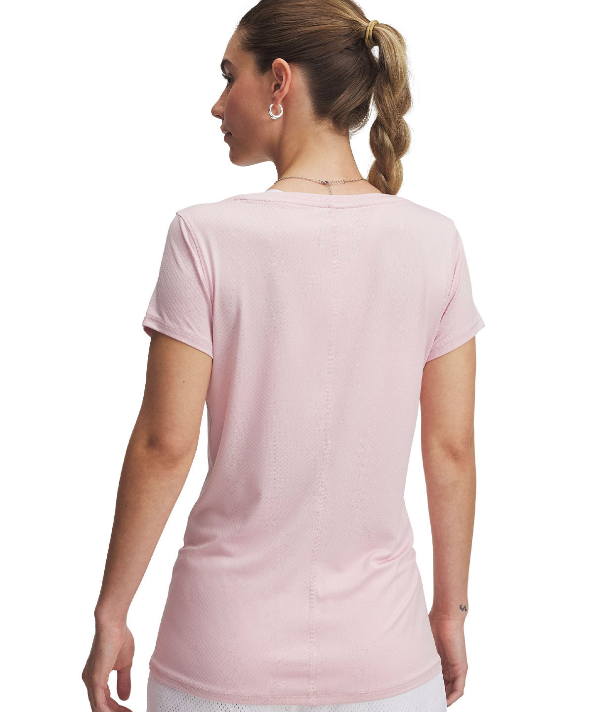 Polera manga corta Heatgear armour rosado para mujer Under Armour