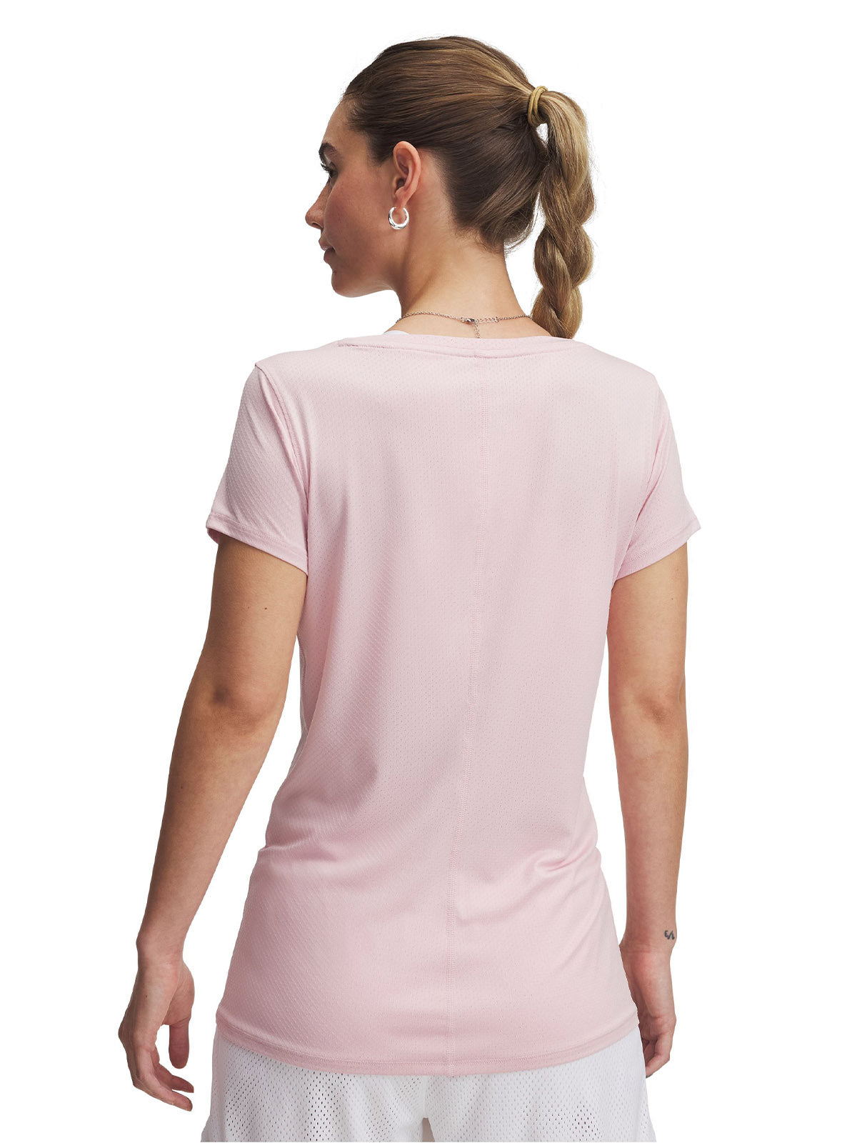Polera manga corta Heatgear armour rosado para mujer Under Armour