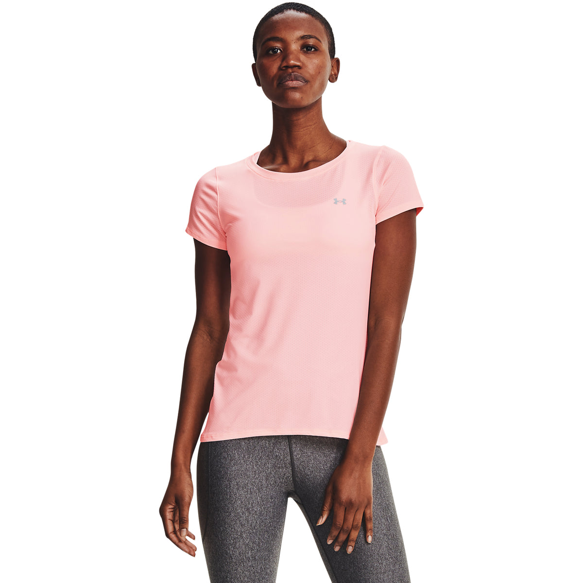 Polera manga corta HeatGear Armour para mujer
