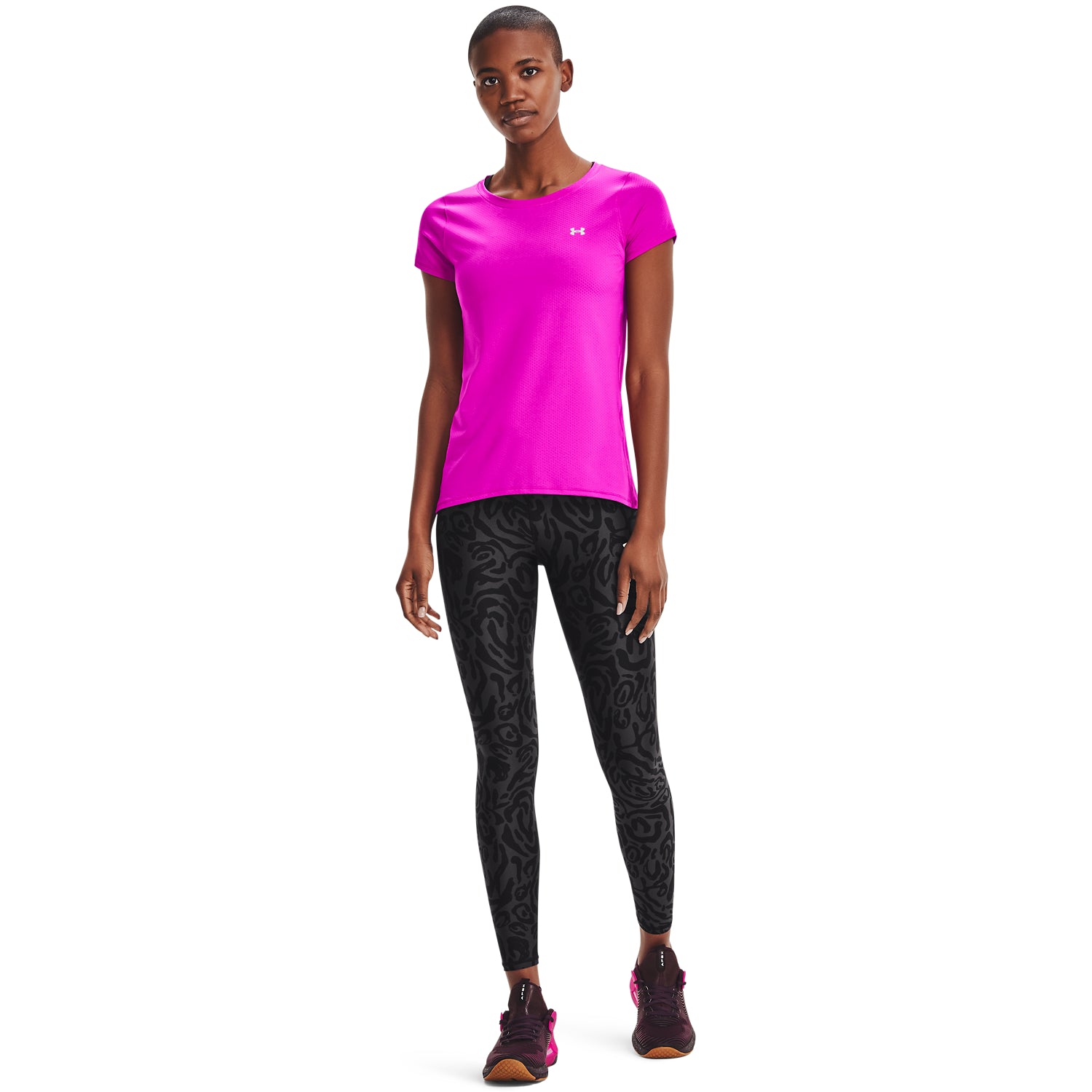 Polera manga corta HeatGear Under Armour para mujer