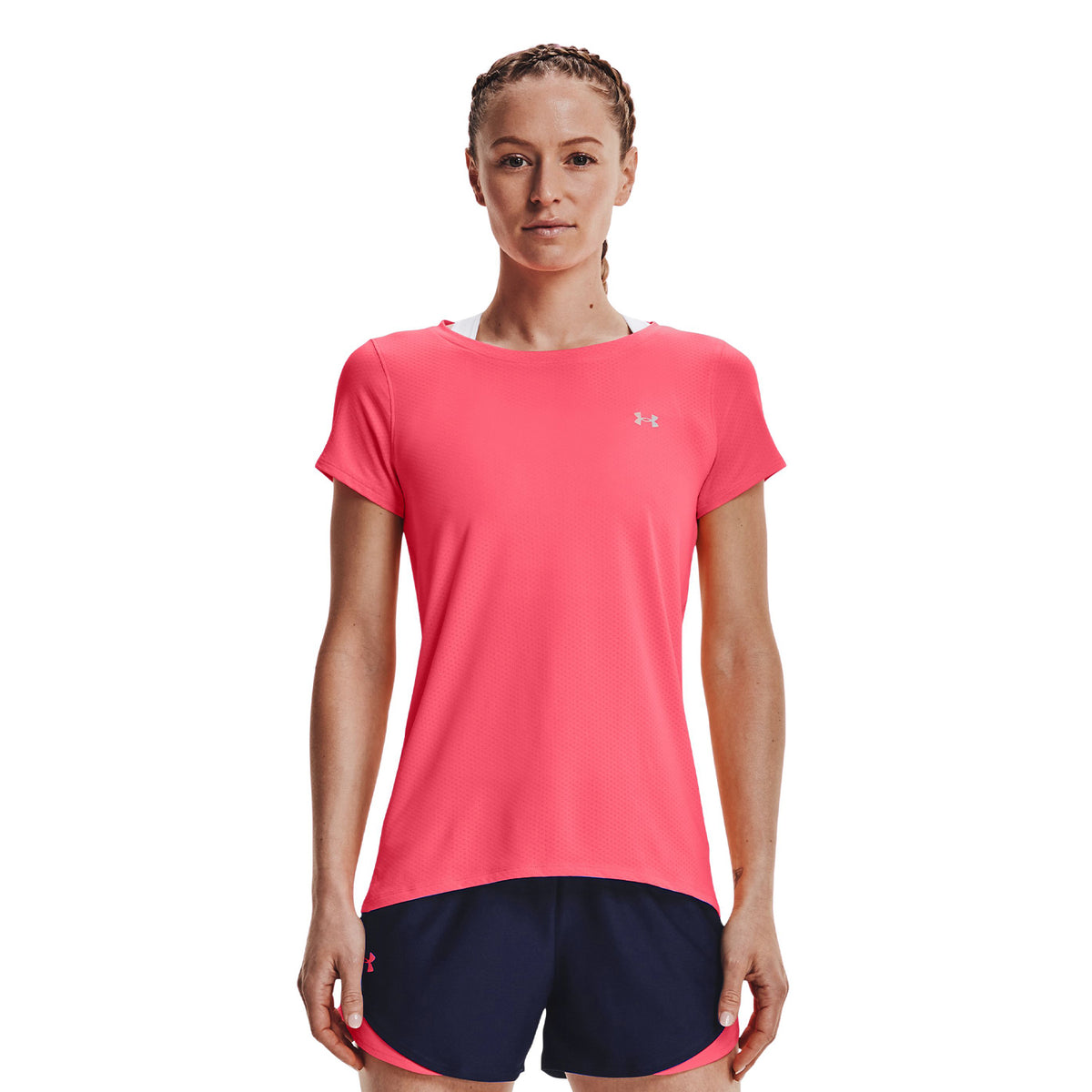 Polera manga corta HeatGear Armour para mujer