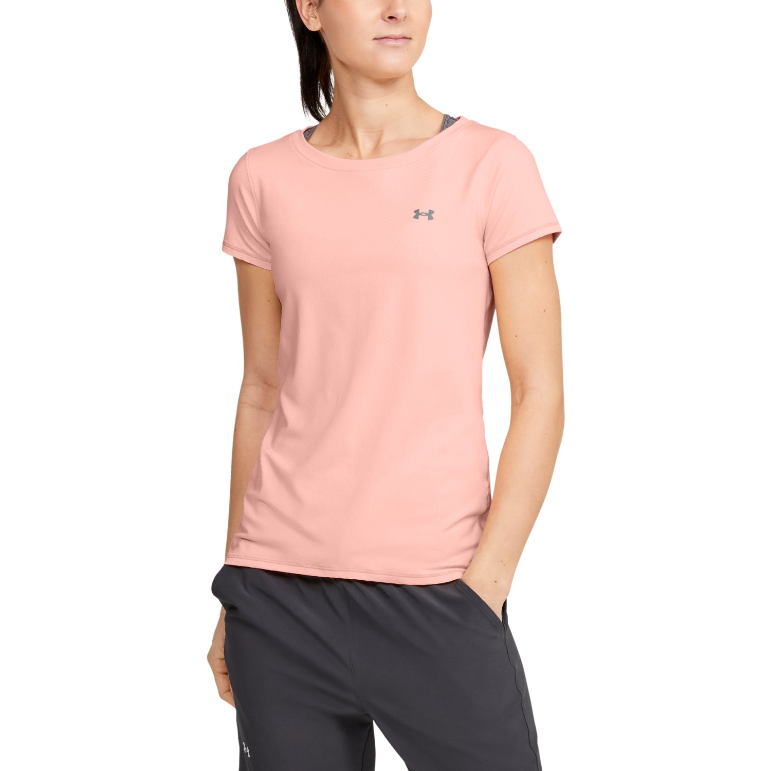 Polera manga corta HeatGear Under Armour para mujer