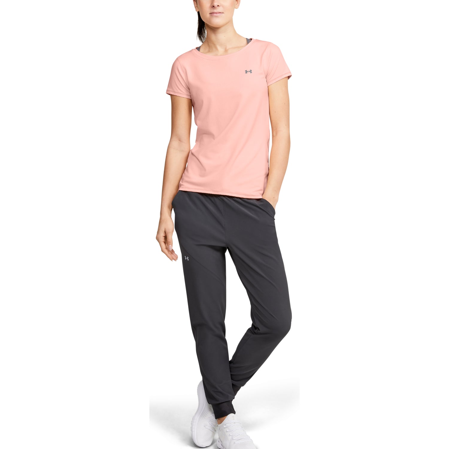 Polera manga corta HeatGear Under Armour para mujer
