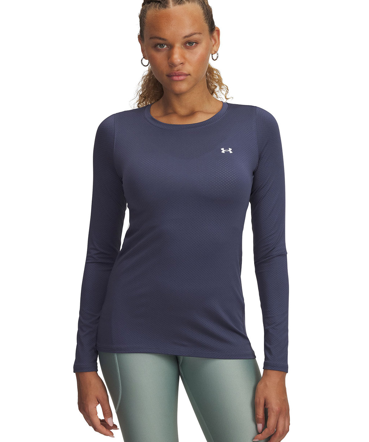 Primera capa Heatgear armour gris para mujer Under Armour