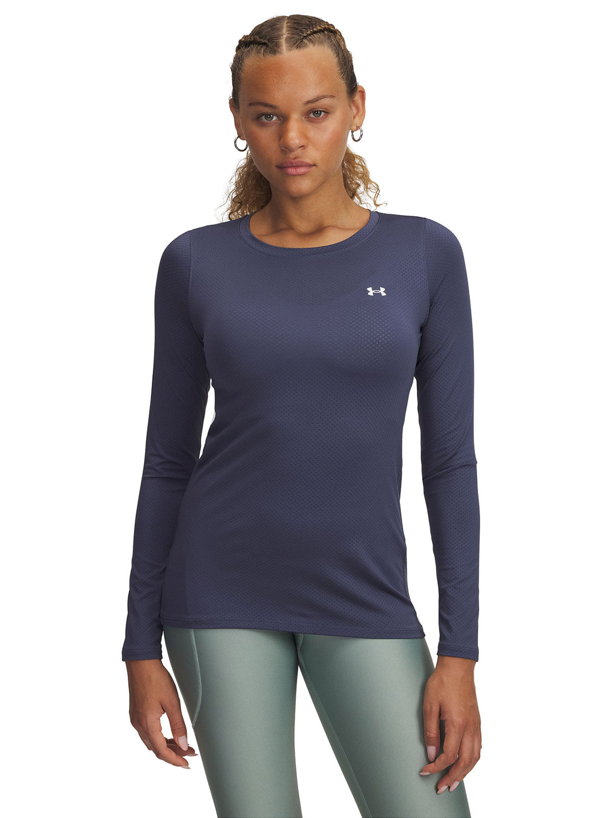 Primera capa Heatgear armour gris para mujer Under Armour