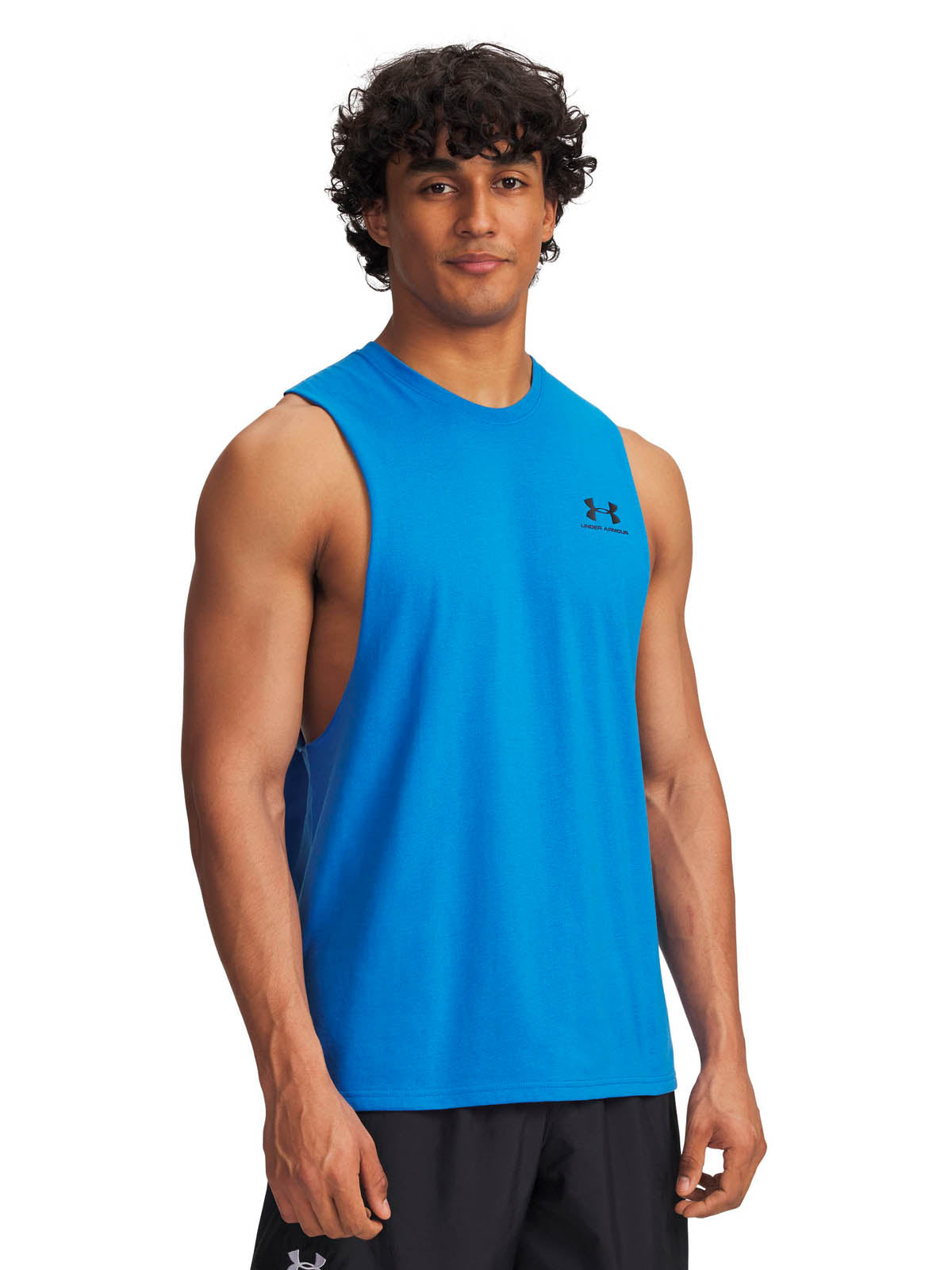 Polera manga corta Lifestyle para Hombre Left Chest Cut Off Azul Under Armour