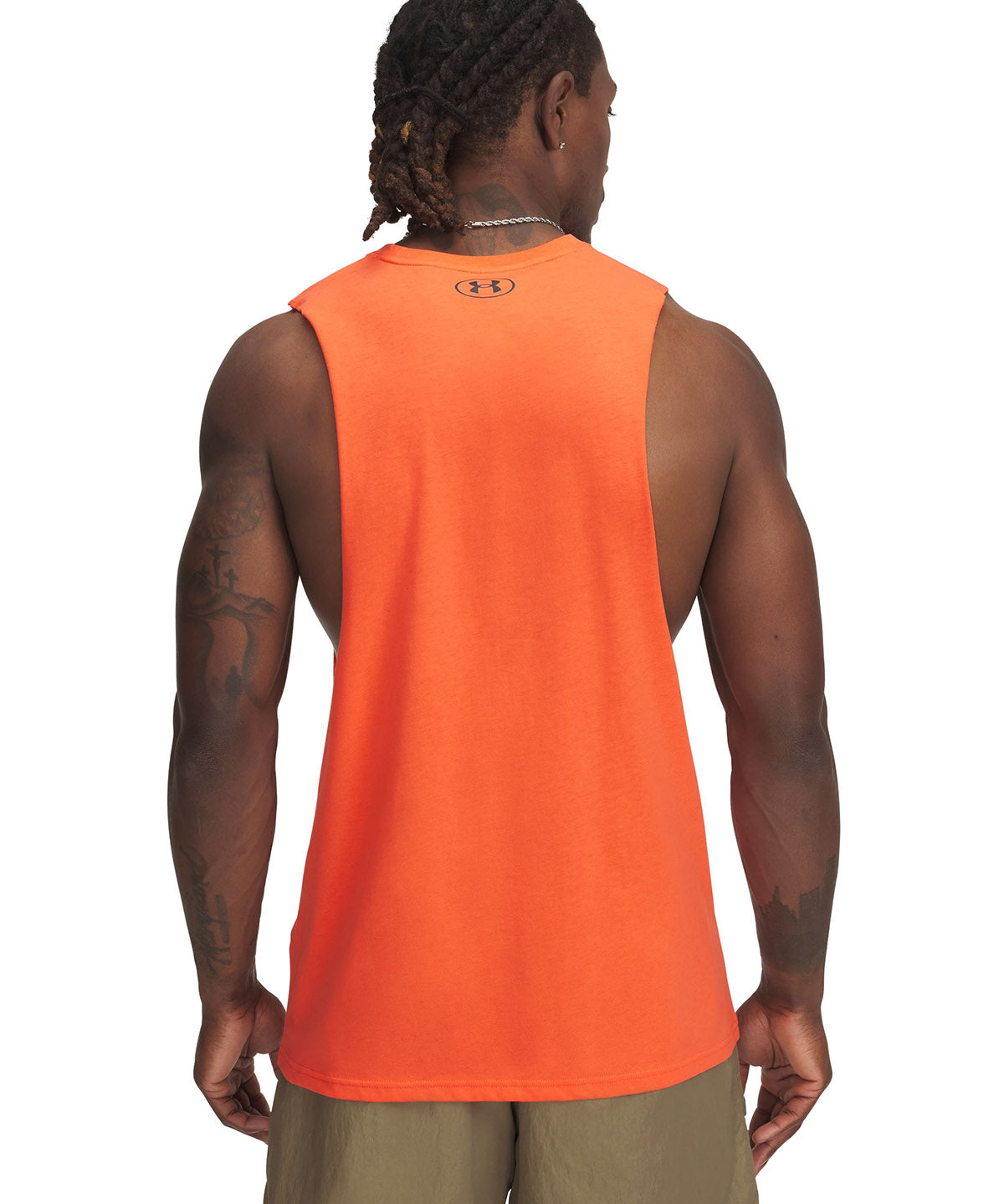 Polera sin mangas Under Armour Leftchest naranjo para hombre