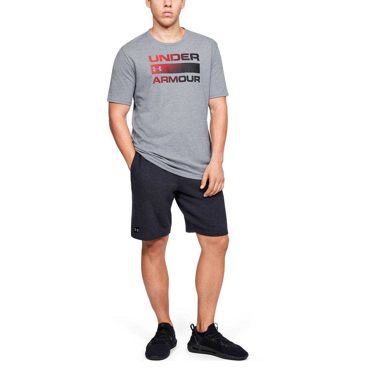 Polera Manga Corta UA Team Issue Wordmark para Hombre