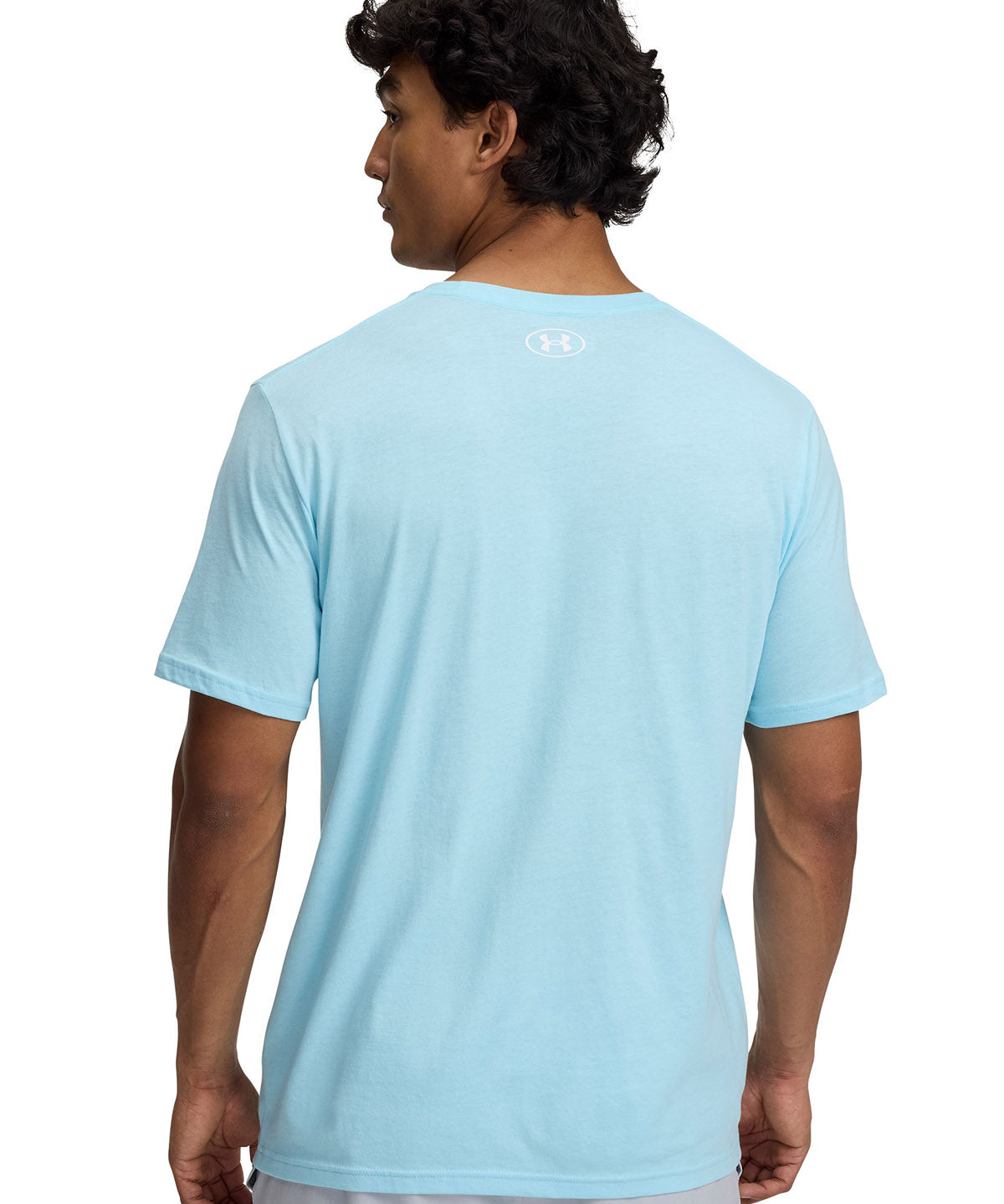 Polera manga corta Under Armour team issue wordmark azul para hombre
