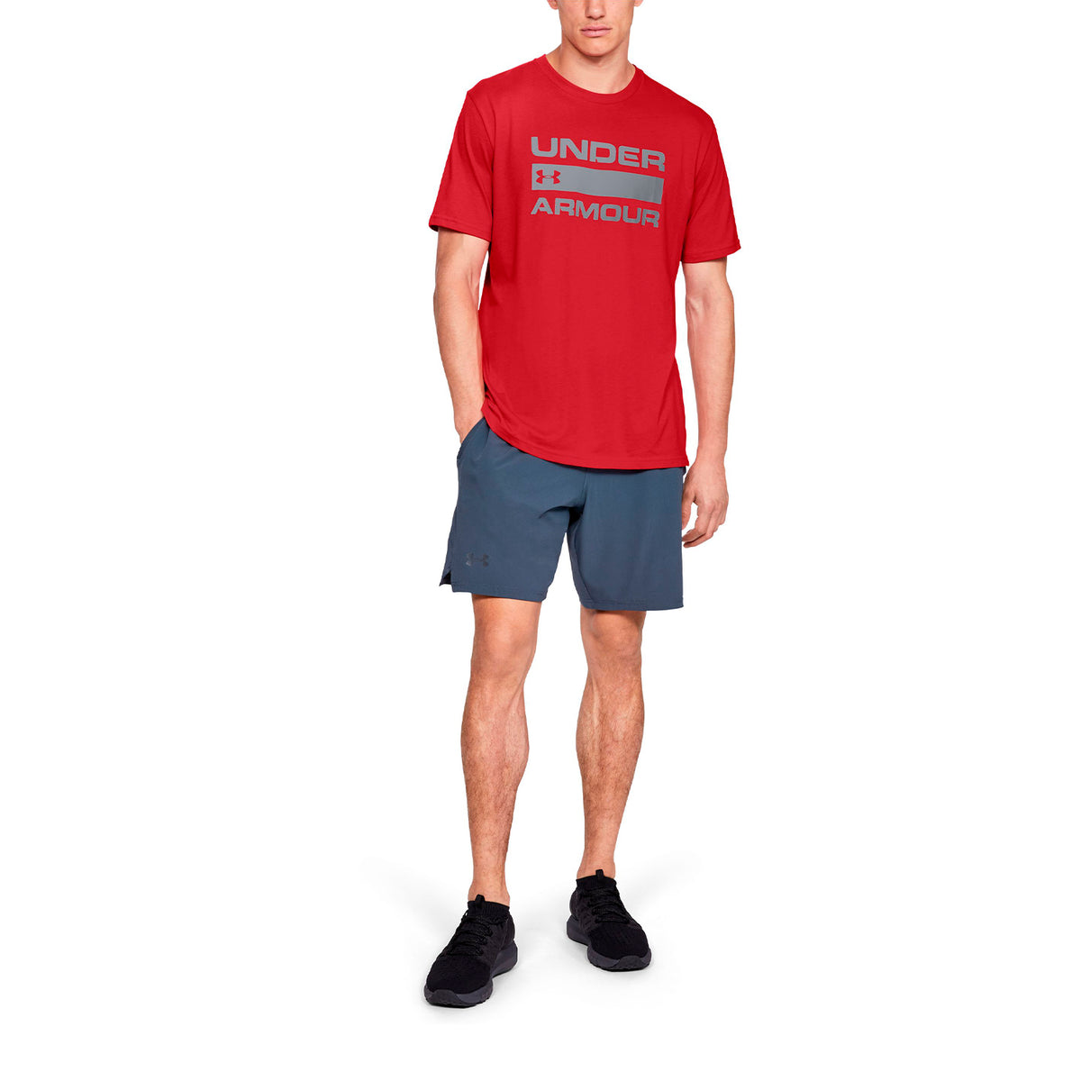 Polera Manga Corta UA Team Issue Wordmark para Hombre