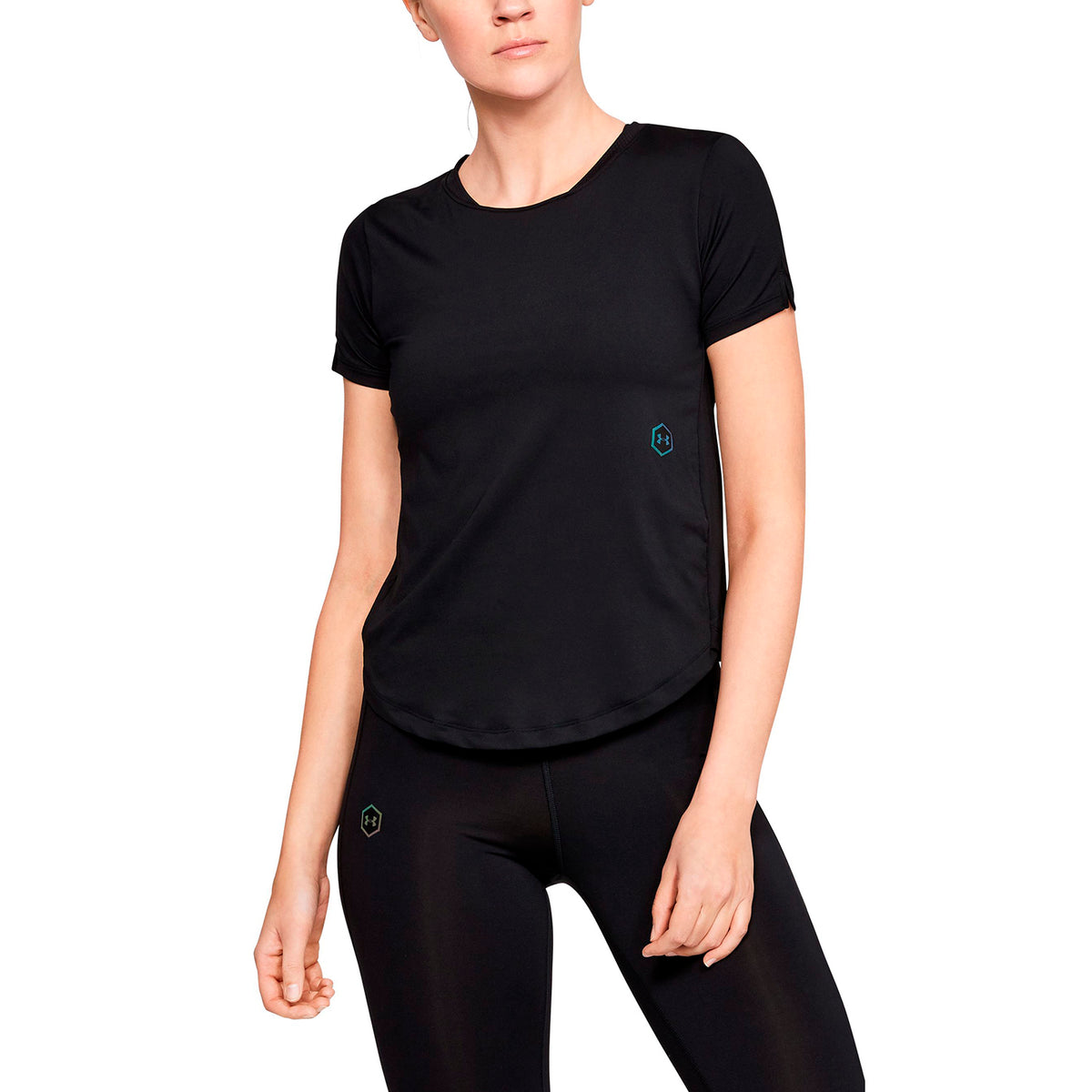 Polera Manga Corta UA RUSH™ Run HeatGear® para Mujer